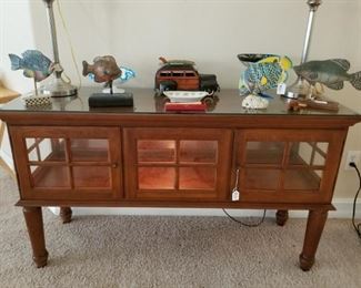 Glass Top Display Table Case with Display Light