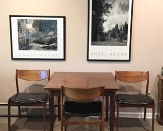 Danish Teak Table and Three Chairs