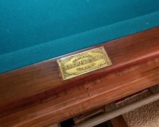 Vintage Brunswick pool table