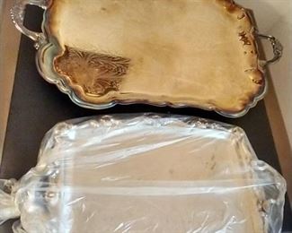 Large Silverplate Trays,