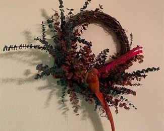 Decorative Wreath with Cardinals