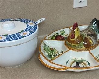 Italy Lazy Susan, Plastic Bowl with Laddle