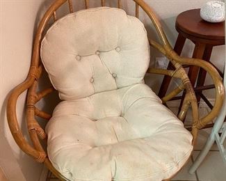 Bamboo/Rattan Swivel Side Chair