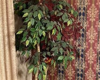 Life Size Ficus Silk Tree in Flower Pot