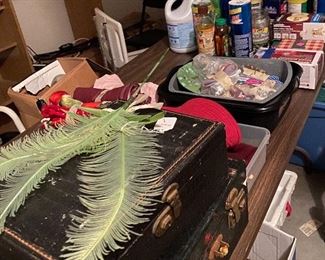 Assorted Household Items Entertainment Center