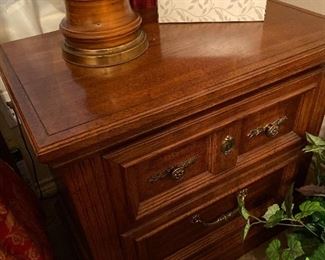 Nightstands, Wooden Based Lamps Mid-Century