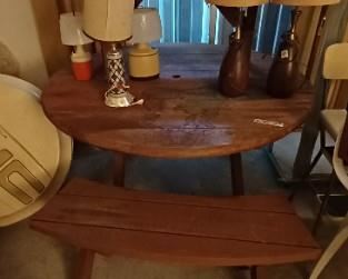 Wooden Picnic w/2 benches