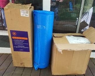 brand new 18 foot pool with a cover.