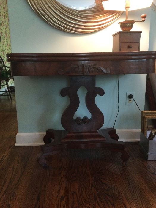 Mahogany Empire card table