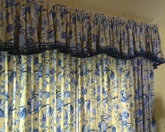 Blue and yellow drapes
