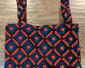 Lot 047
Tanzania Africa New Large Cloth Bag Purse Zip w/Pocket