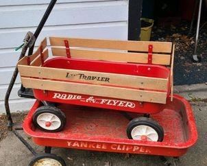 Vintage wagons: Radio Flyer, Yankee Clipper