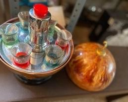 Mid-Century Bowling Ball Bar