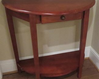 Half moon foyer table with mirror