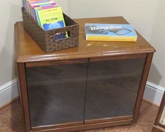 Goosebumps books, cabinet