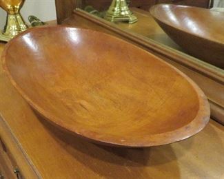 Wooden dough bowl