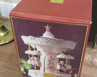 Lenox Christmas carousel swing