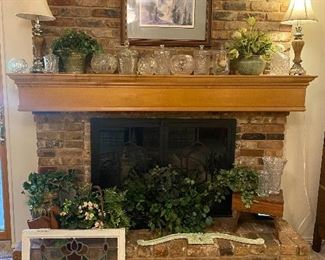 Greenery, stained glass, lamps, rose bowls & biscuit jars, floral arrangements, Yellowstone art work
