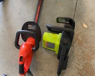 Hedge trimmer & chain saw