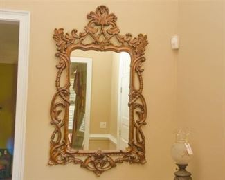 24. Vintage Carved Painted Mirror