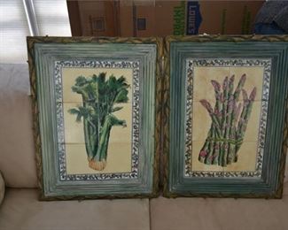 80. Pair Large Decorative Botanical Prints by JOHN RICHARD