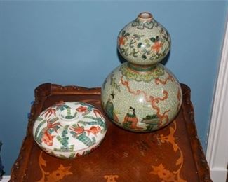 87. Two 2 Antique Chinese Porcelain Items
