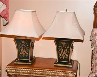 149. Pair Decorative Tole Lamps