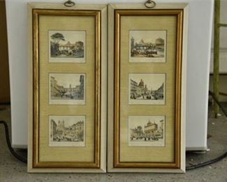 168. Set of Six 6 Engravings of Scenes of Rome