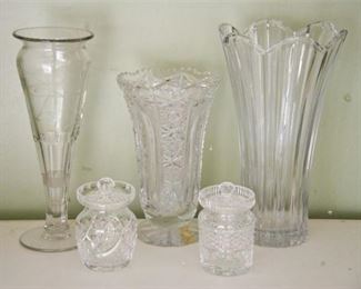 172. Assorted Glass Bottles Vases