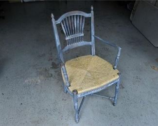 184. Farmhouse Painted Armchair with Rush Seat
