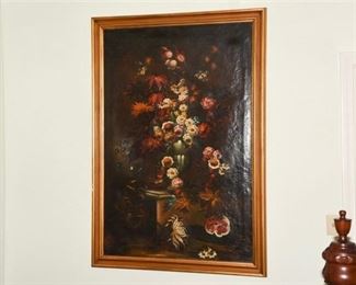 197. European School, 19th c, Floral Still Life, Oil on Canvas