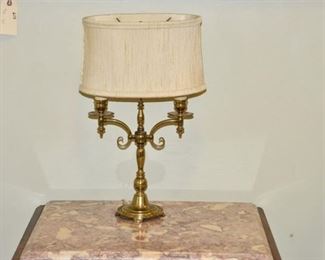 287. Brass Candelabrum Table Lamp