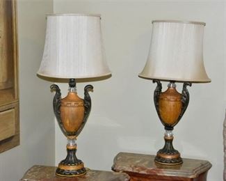 298. Pair Decorative Urn Lamps