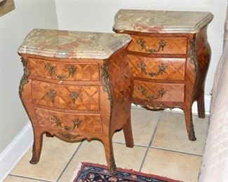 299. Pair of Diminutive Louis XV Style Parquetry Commodes