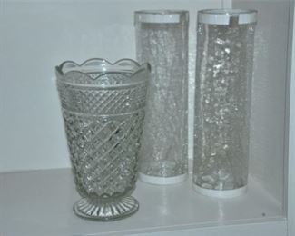 308. Three 3 Glass Vases
