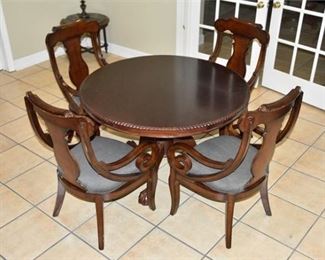 321. Classical Style Mahogany Dining Table with Four Chairs