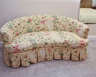 338. Kidney Shaped Sofa with Chinoiserie Fabric