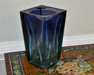 346. Contemporary Blue Glass Vase