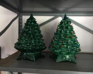 Ceramic & lighted Xmas trees