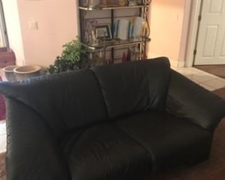 Leather Italian style loveseat