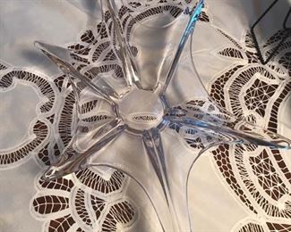 French VANNES crystal star bowl