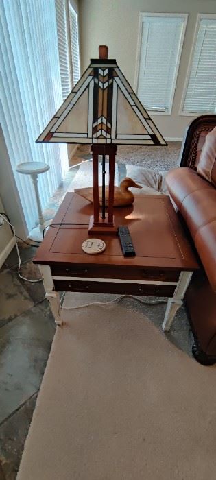 Quality Lamp & Wooden End Table