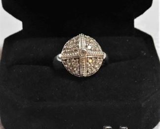 14k Diamond Ring and Earrings
