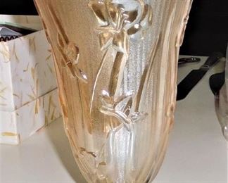 Iris and Herringbone Vase