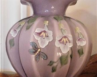 Fenton Hand Painted Vase