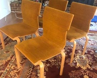 Thonet laminate mid century chairs