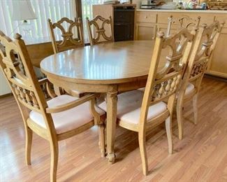 Late Century Dining Table and Chairs