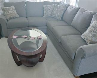 La-Z-Boy gray sectional sofa