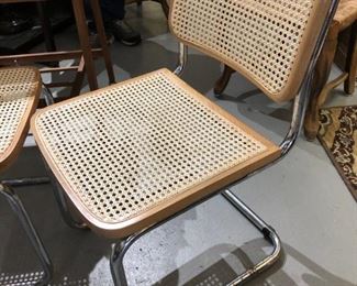 Random set of Cesca Chairs, 2 frames with four NEW Made in Italy Cane replacement seats & backs 