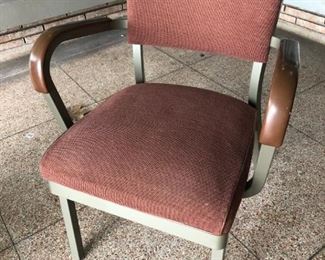 Vintage steel & upholstered arm chair by All Steel Equipment $150.00 OBO 